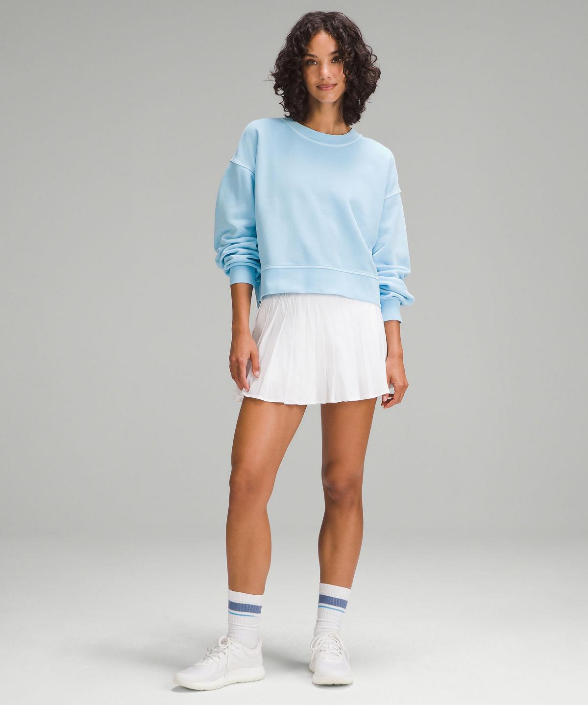 Blue Women Lululemon Perfectly Oversized Cropped Crew Hoodies & Sweatshirts | AU_LuLu11446