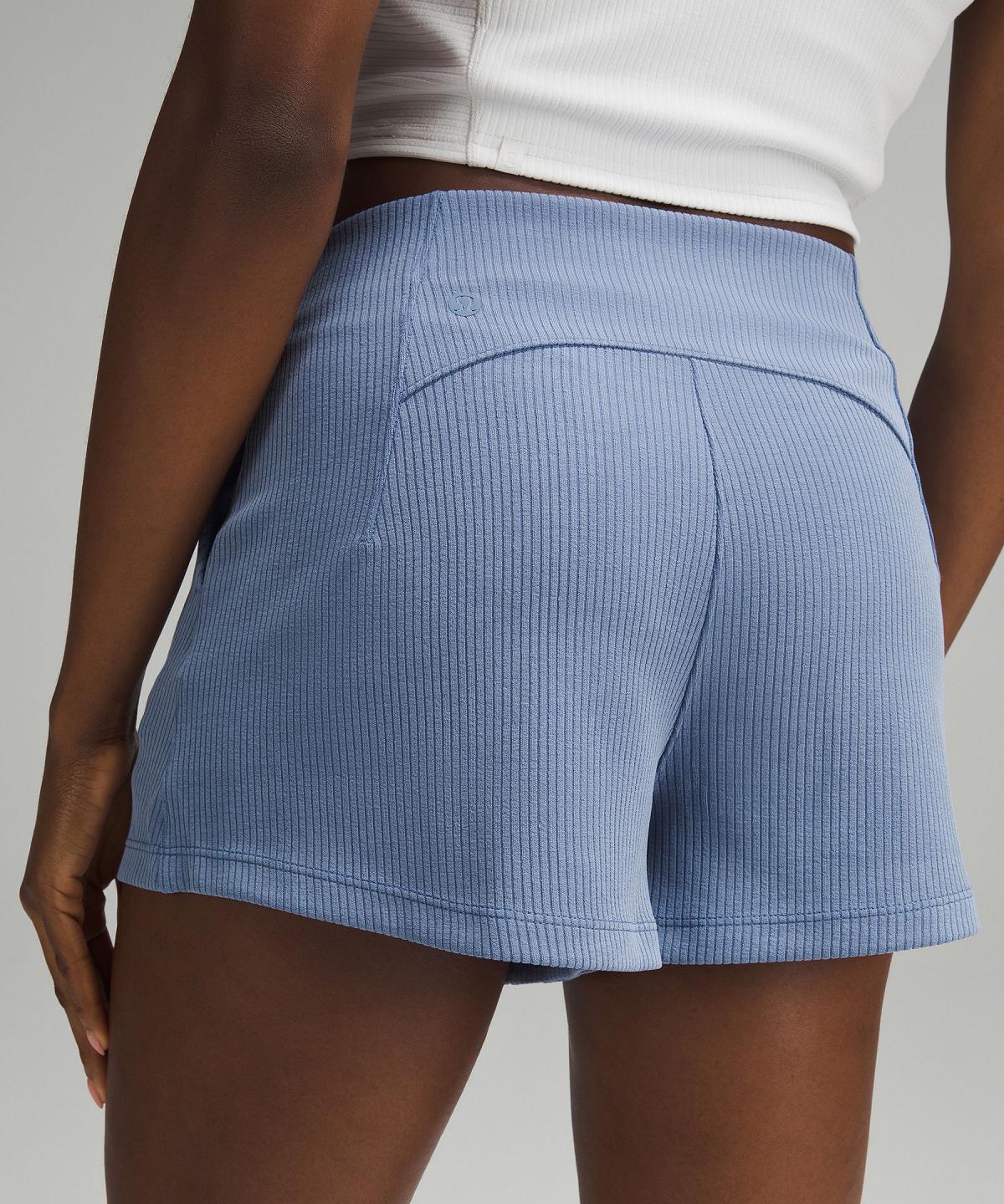 Blue Women Lululemon Ribbed Softstreme High-Rise 2" Shorts | AU_LuLu93125