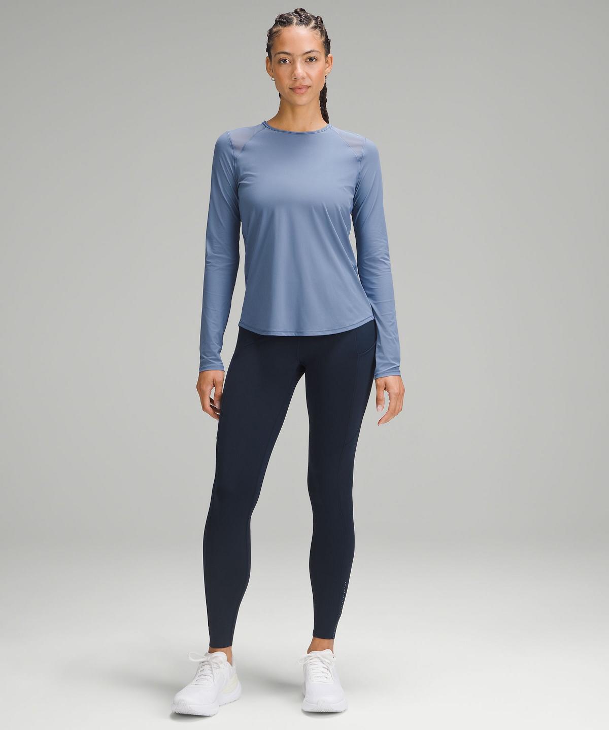 Blue Women Lululemon Sculpt Long Sleeve Shirts | AU_LuLu85626