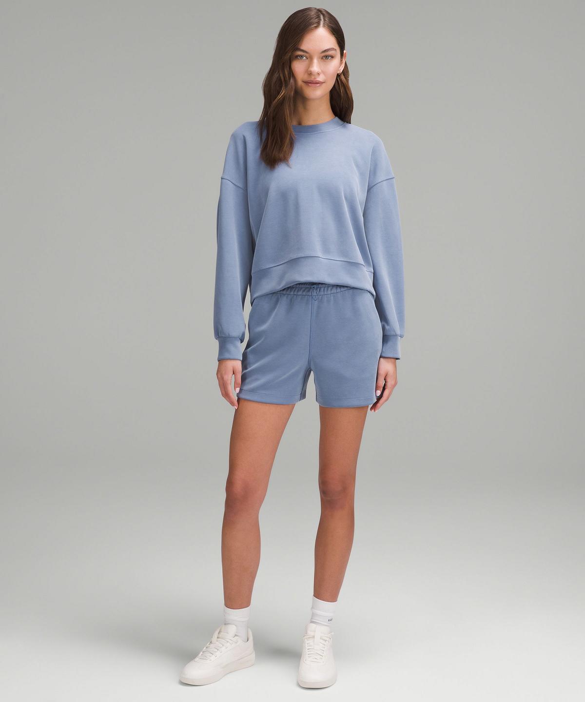 Blue Women Lululemon Softstreme Perfectly Oversized Cropped Crew Hoodies & Sweatshirts | AU_LuLu13868