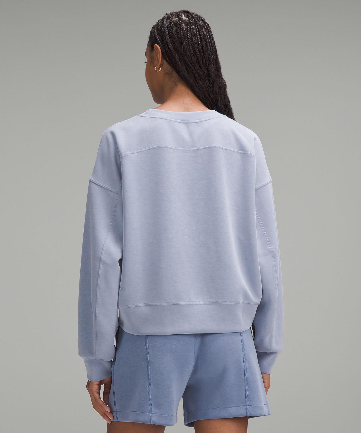 Blue Women Lululemon Softstreme Perfectly Oversized Cropped Crew Hoodies & Sweatshirts | AU_LuLu87714