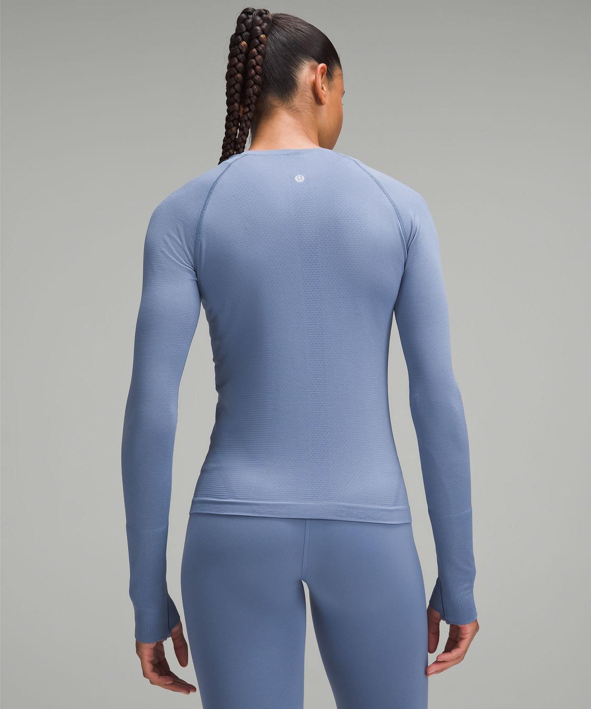 Blue Women Lululemon Swiftly Tech Long-Sleeve 2.0 Shirts | AU_LuLu17296