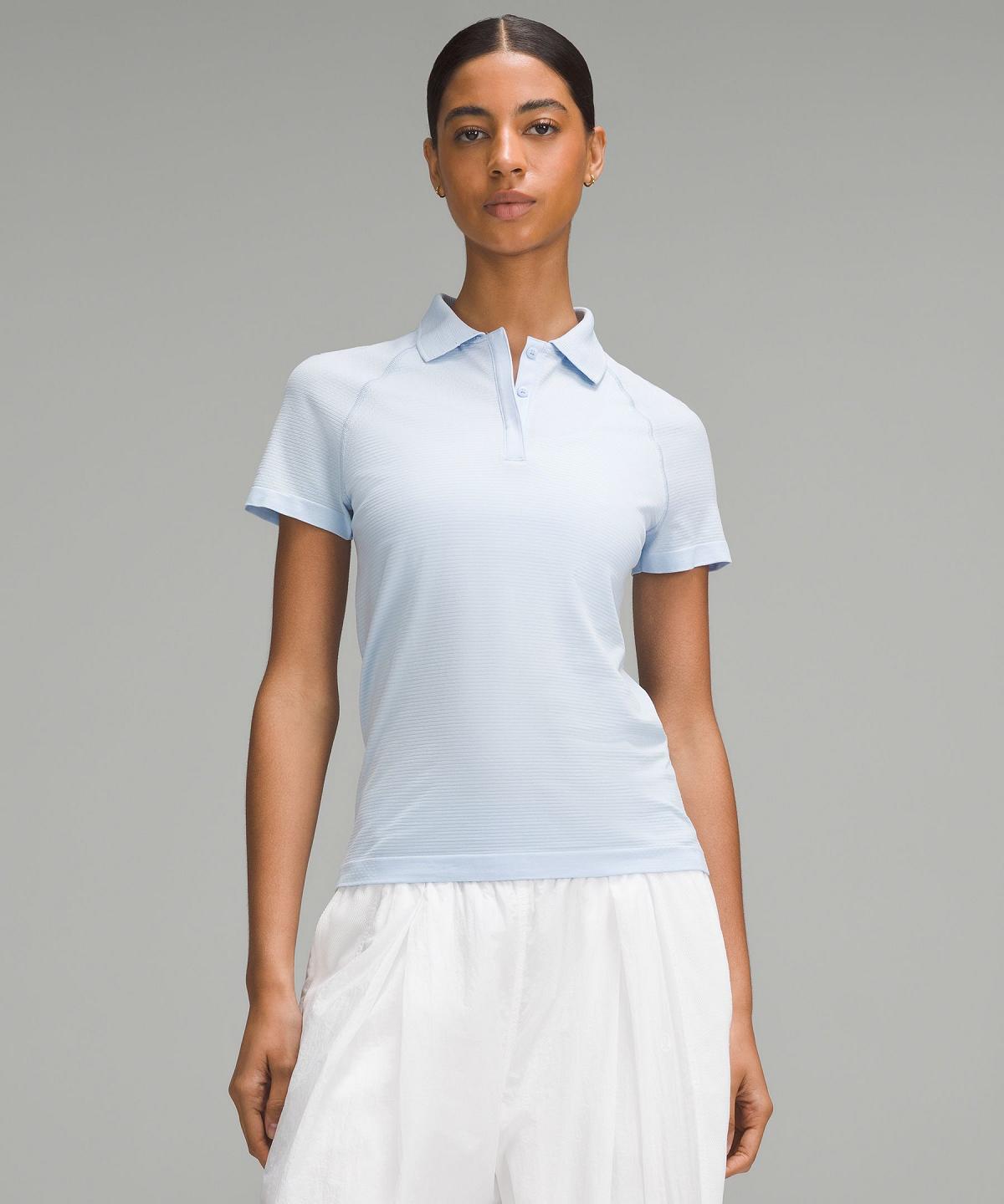 Blue Women Lululemon Swiftly Tech Short-Sleeve Polo Shirts | AU_LuLu57057