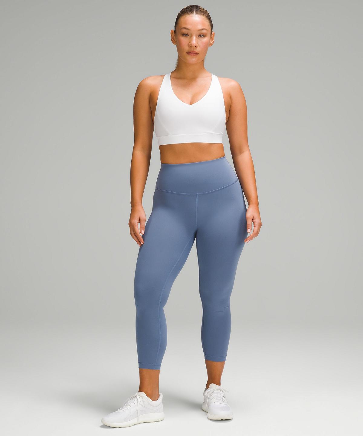 Blue Women Lululemon Wunder Train Contour Fit High-Rise Crop 23" Leggings | AU_LuLu93305