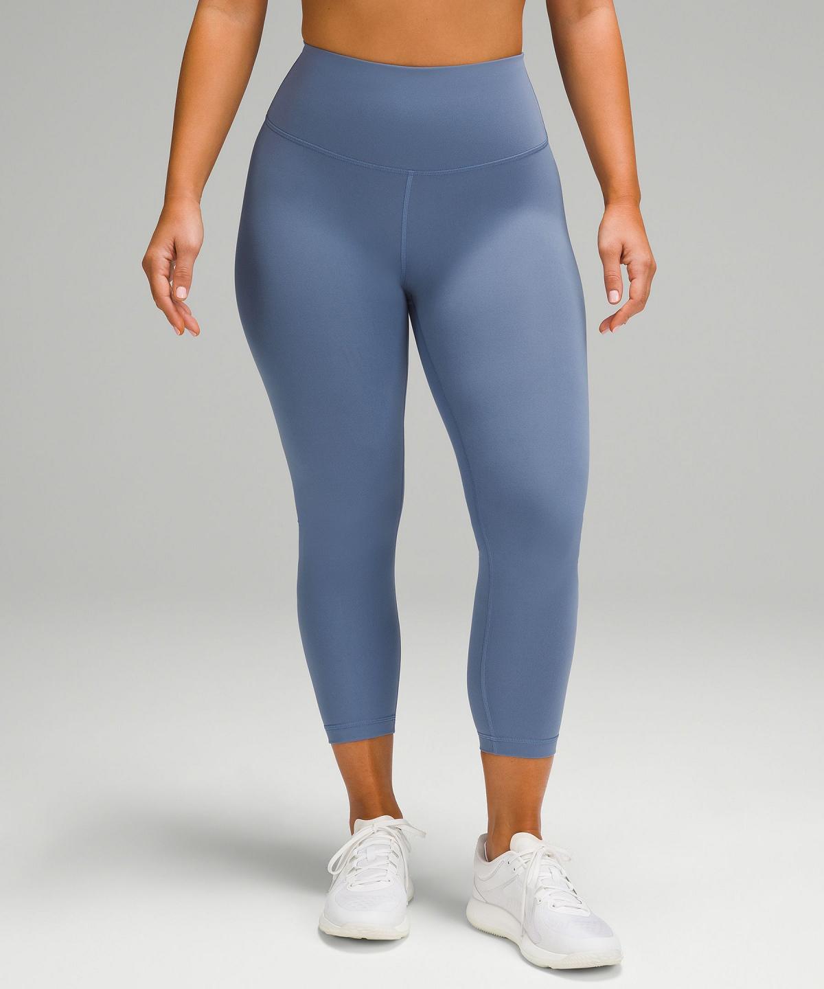 Blue Women Lululemon Wunder Train Contour Fit High-Rise Crop 23" Leggings | AU_LuLu93305