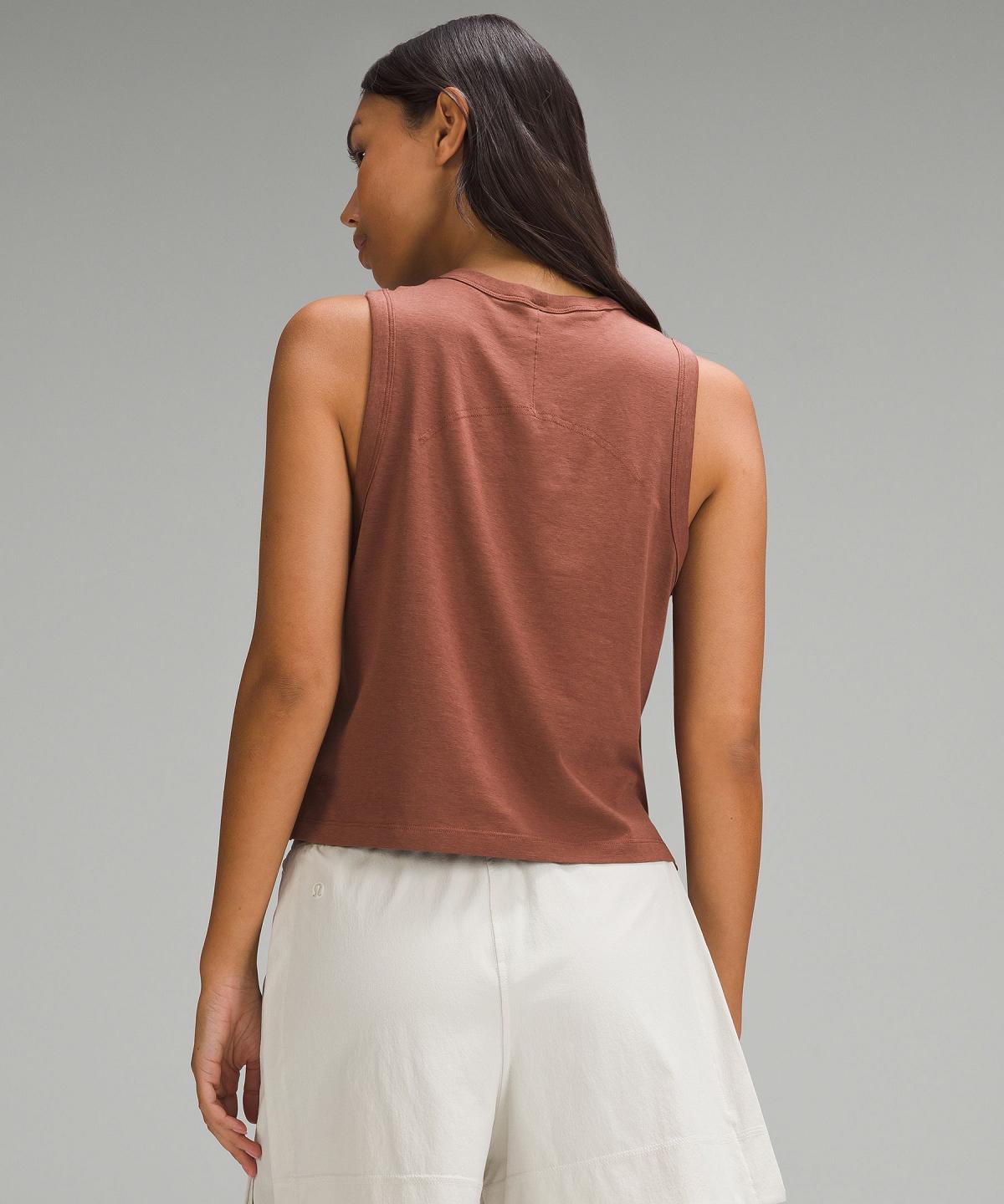 Brown Women Lululemon Classic-Fit Cotton-Blend Tank Top | AU_LuLu70232