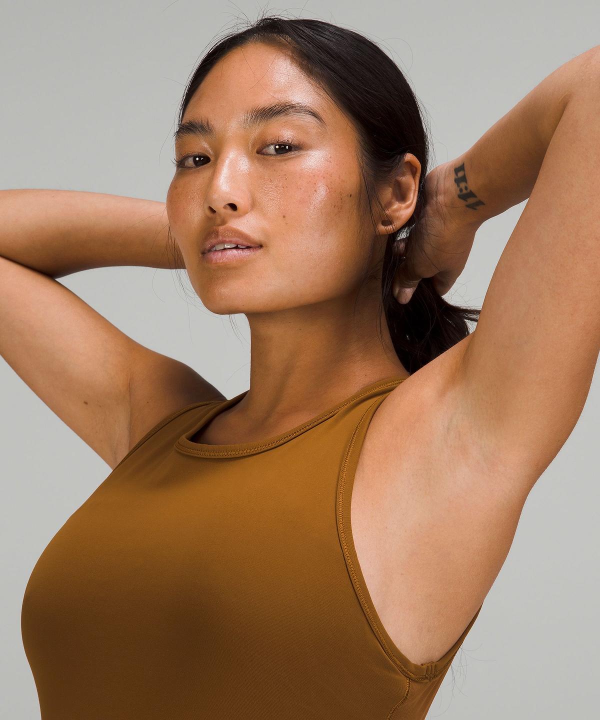 Brown Women Lululemon Mesh-Back Training Cropped Tank Top | AU_LuLu81489