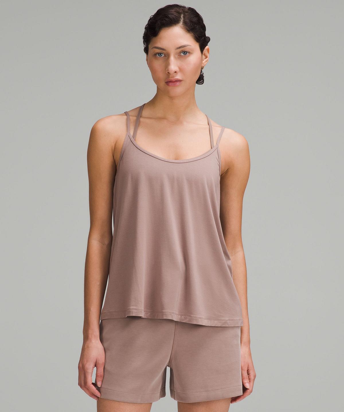 Brown Women Lululemon Modal Silk-Blend Spaghetti Strap Tank Top | AU_LuLu81732