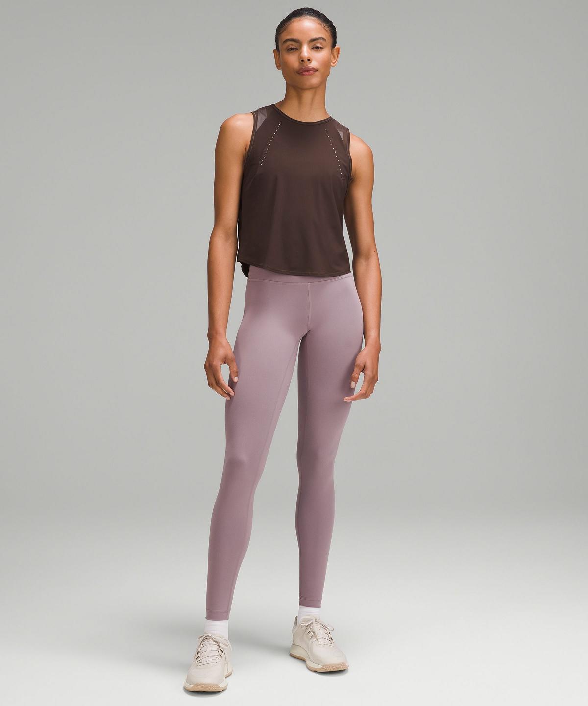 Brown Women Lululemon Sculpt Cropped Shirts | AU_LuLu23689