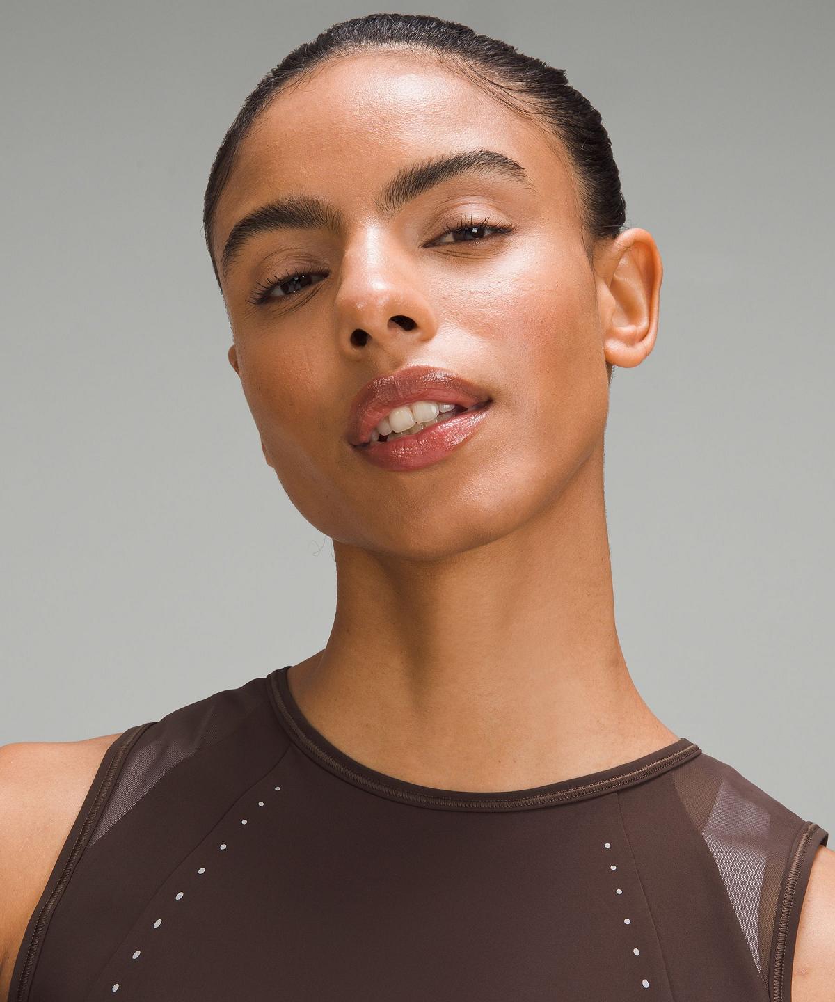 Brown Women Lululemon Sculpt Cropped Shirts | AU_LuLu23689