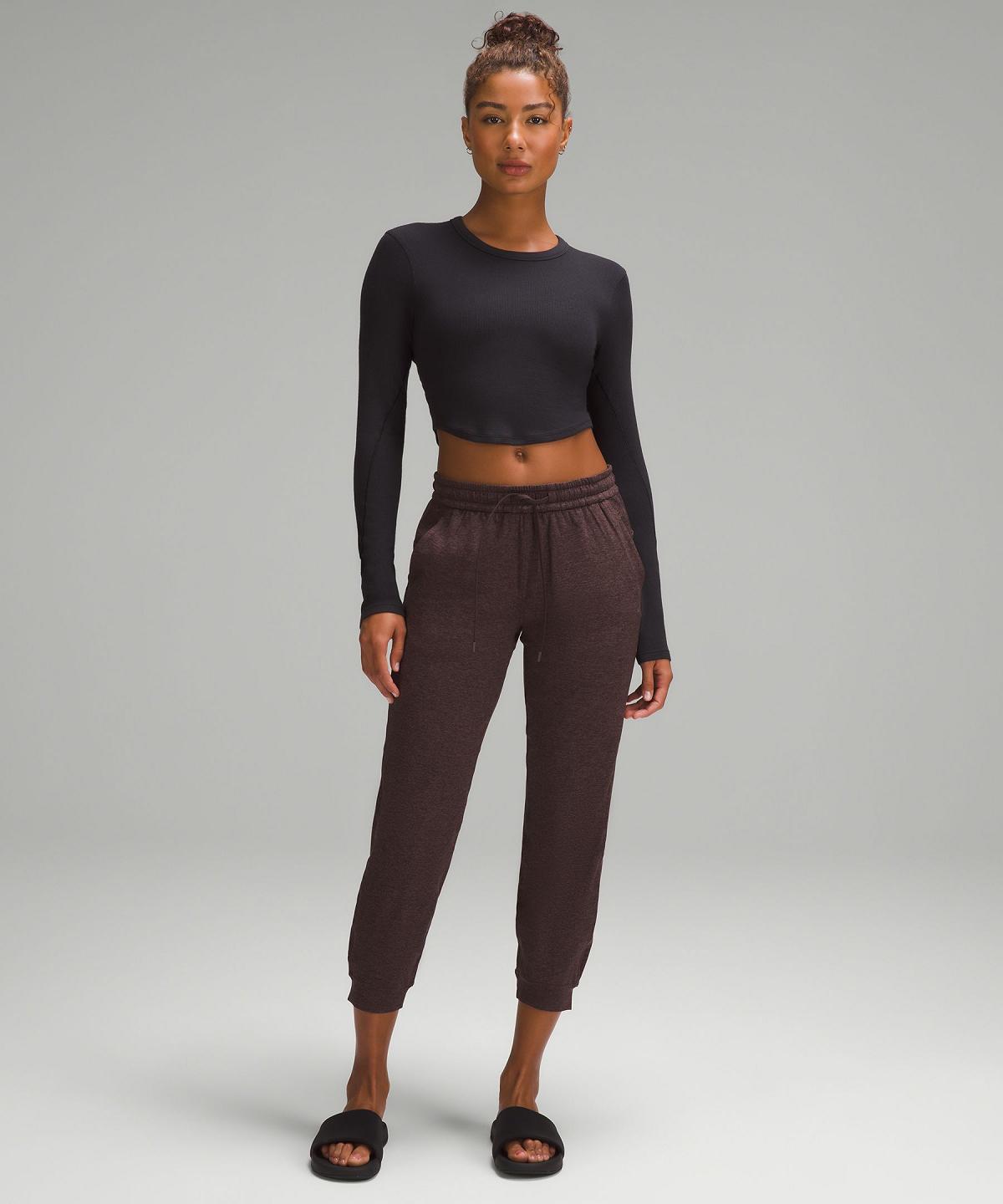 Brown Women Lululemon Soft Jersey Classic-Fit Mid-Rise Pants | AU_LuLu87533