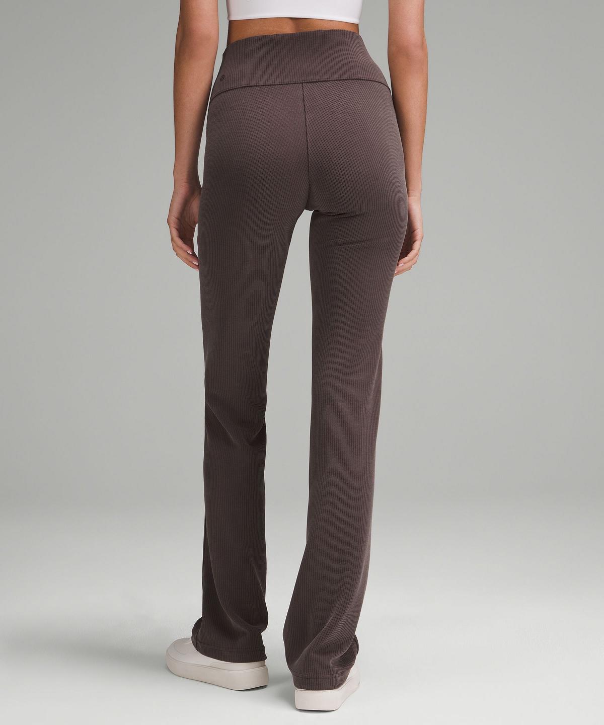 Coffee Women Lululemon Ribbed Softstreme Flared Pants | AU_LuLu12617