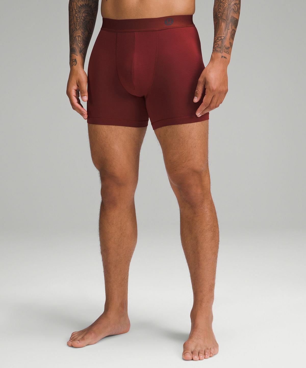 Copper / Stripes Red / Red / Brown / Dark Olive Men Lululemon Always In Motion Boxer 5" Underwear | AU_LuLu10150