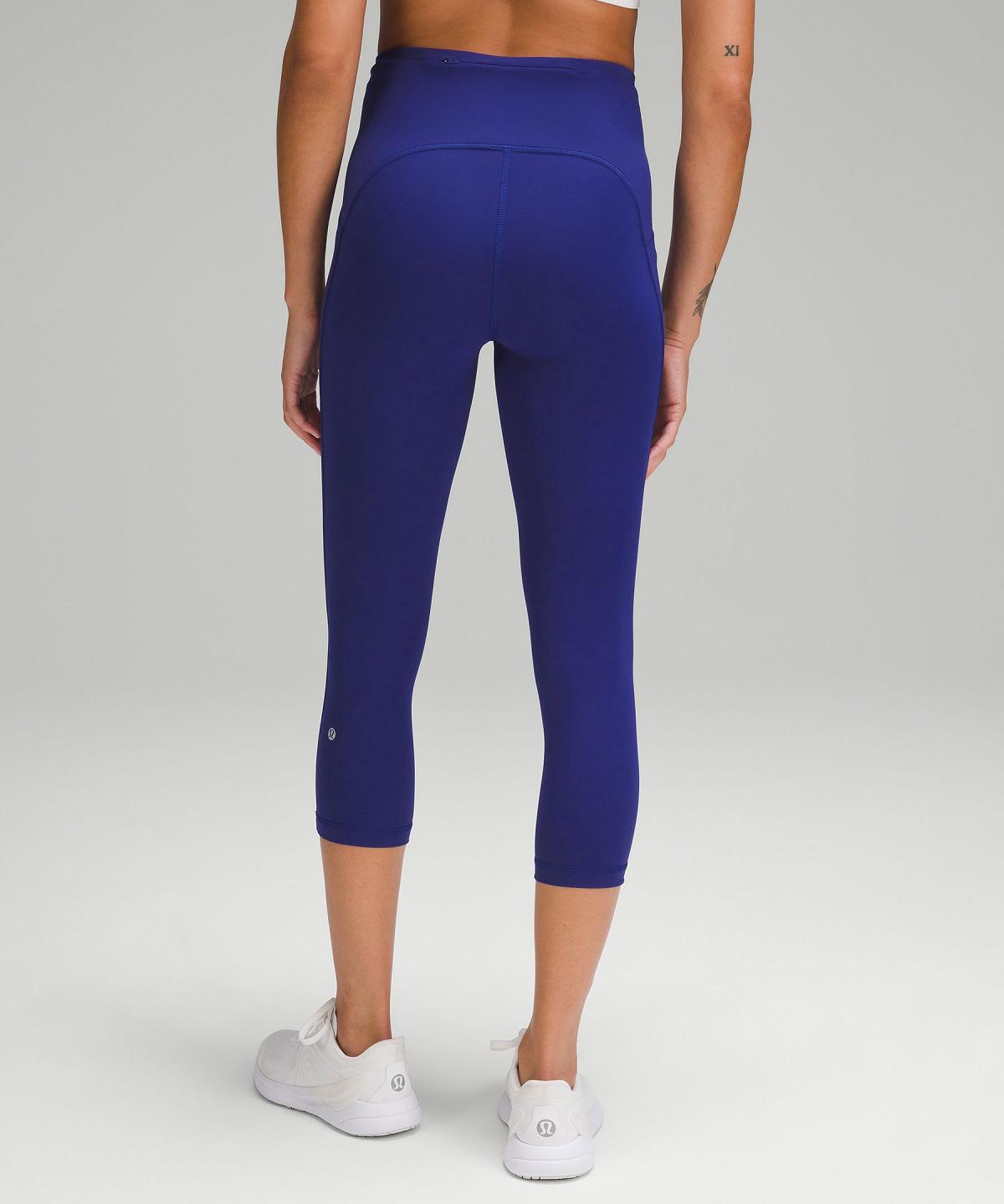 Dark Blue Women Lululemon Swift Speed High-Rise Crop 21" Leggings | AU_LuLu80596