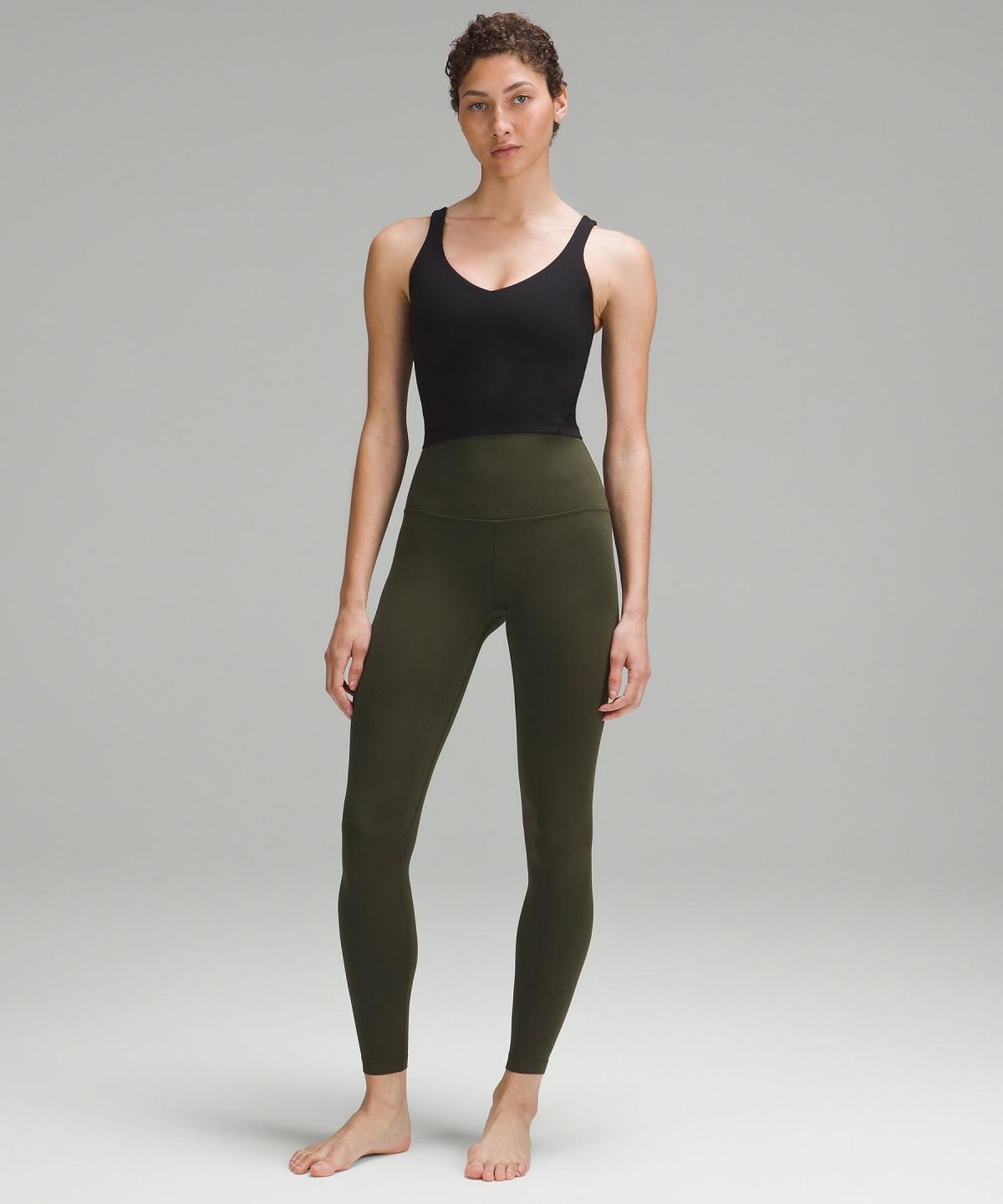 Dark Olive Women Lululemon Align™ Super-High-Rise Pant 28" Leggings | AU_LuLu63271