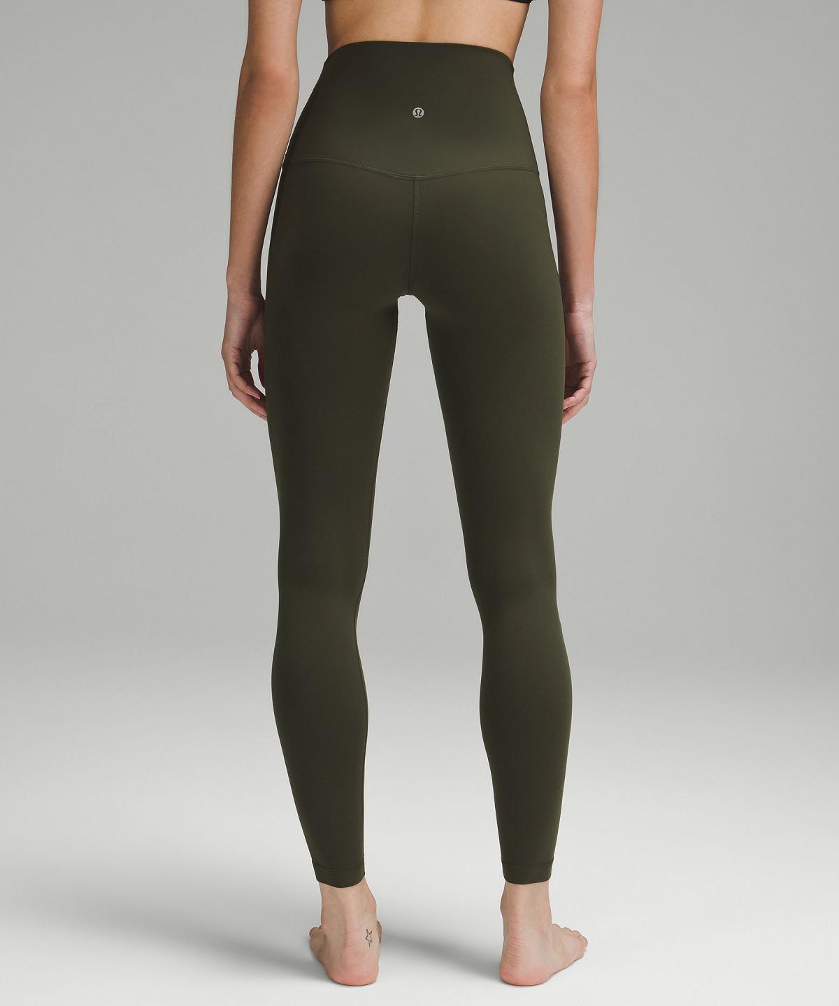 Dark Olive Women Lululemon Align™ Super-High-Rise Pant 28" Leggings | AU_LuLu63271