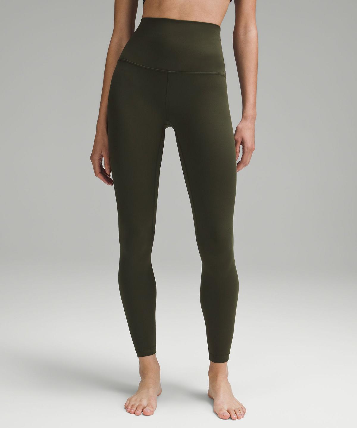 Dark Olive Women Lululemon Align™ Super-High-Rise Pant 28" Leggings | AU_LuLu63271