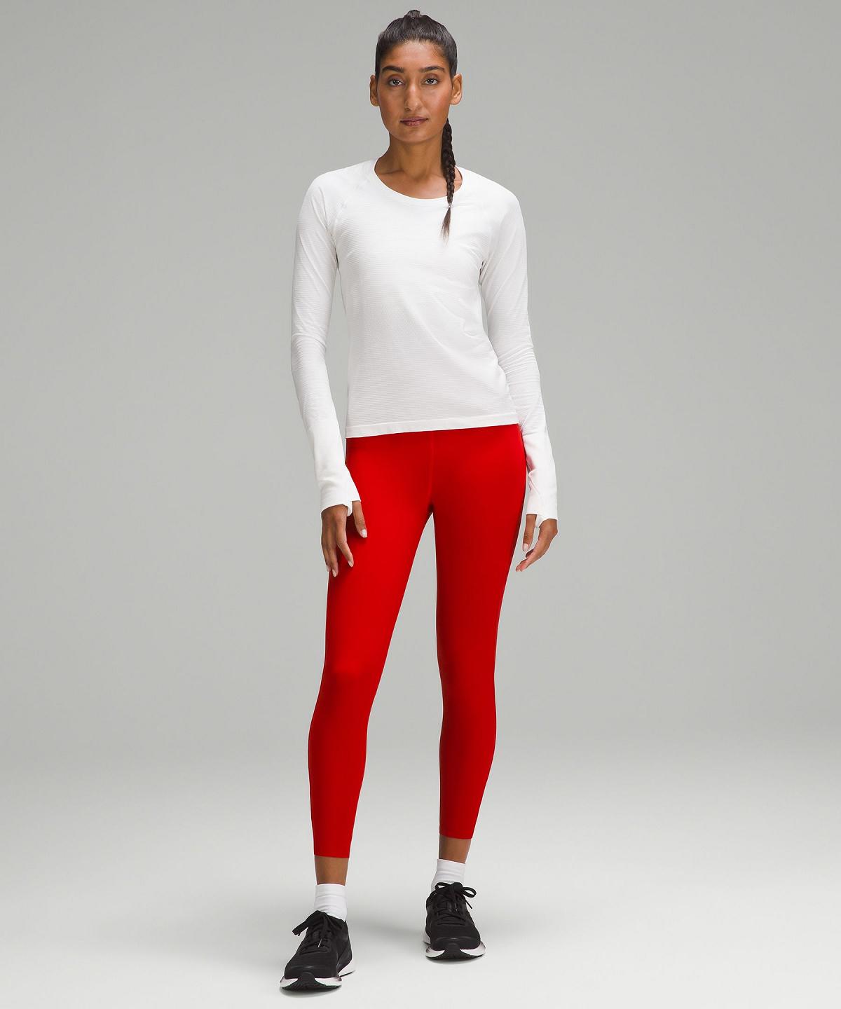 Dark Red Women Lululemon Base Pace High-Rise Tight 25" Leggings | AU_LuLu43848