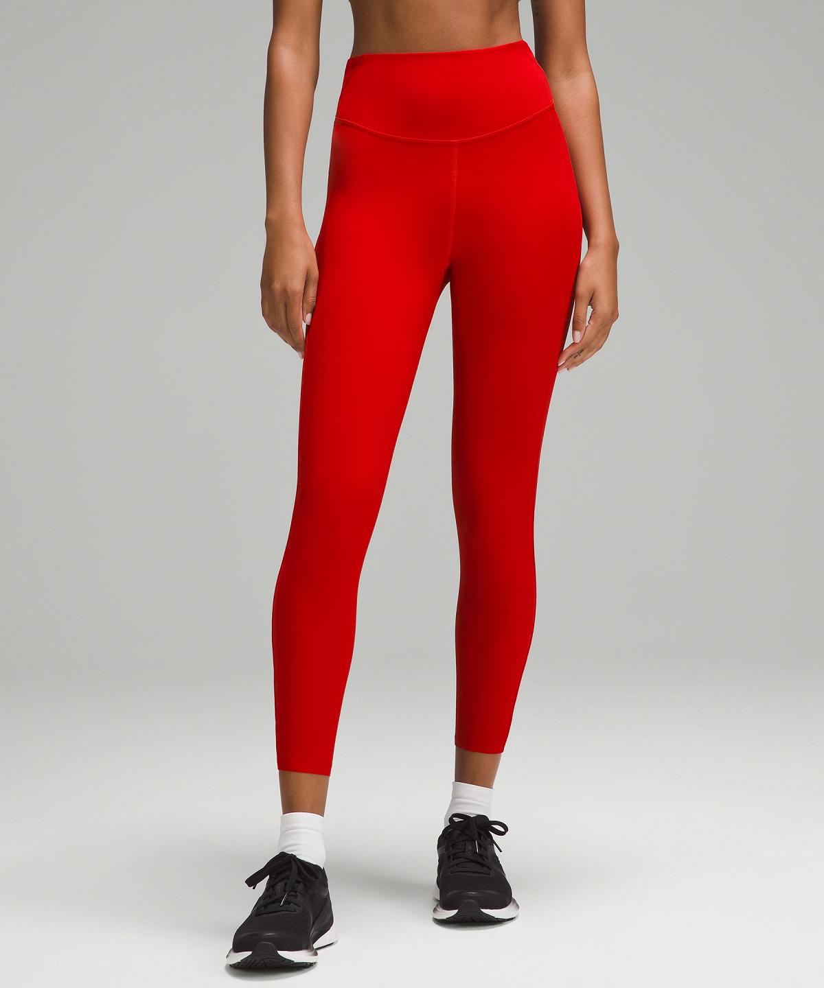 Dark Red Women Lululemon Base Pace High-Rise Tight 25" Leggings | AU_LuLu43848