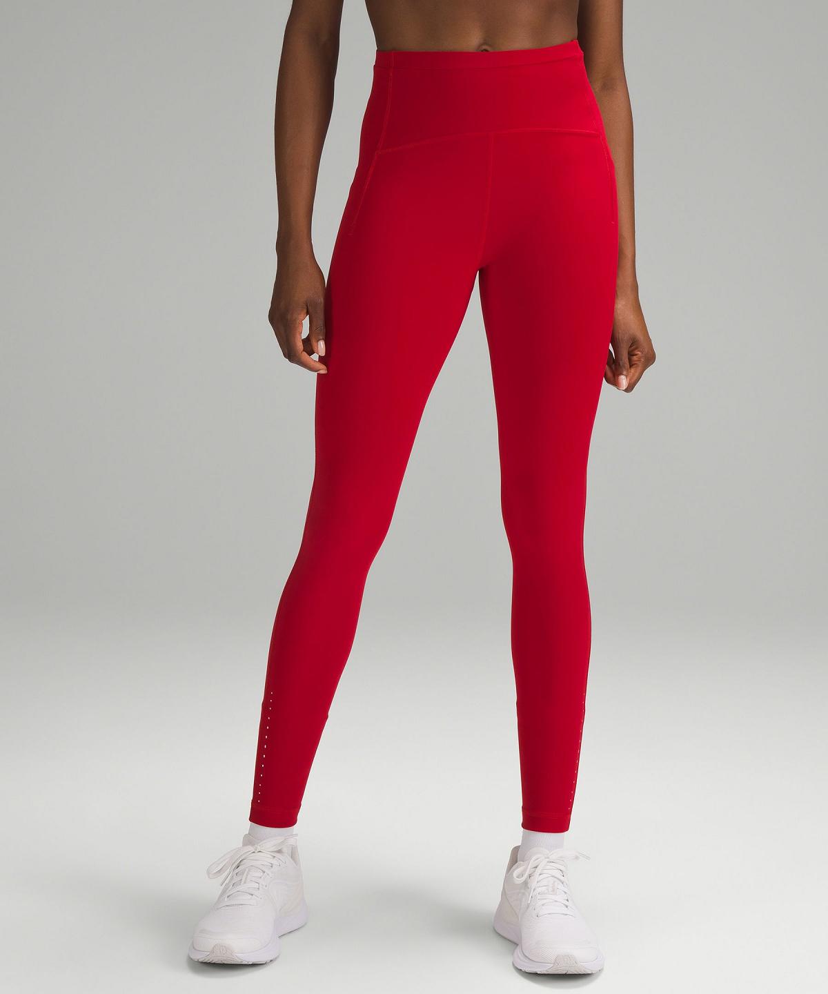 Dark Red Women Lululemon Swift Speed High-Rise Tight 28" Leggings | AU_LuLu46899