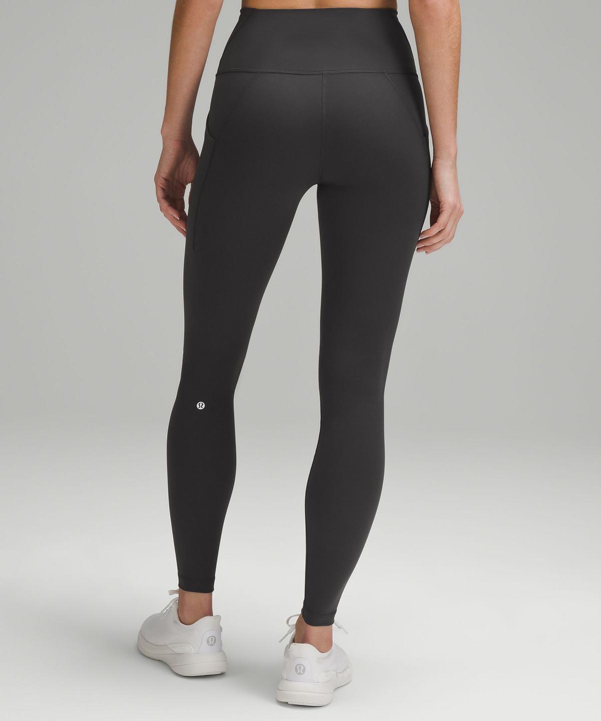 Deep Grey Women Lululemon Wunder Train High-Rise Tight with Pockets 28" Leggings | AU_LuLu84773