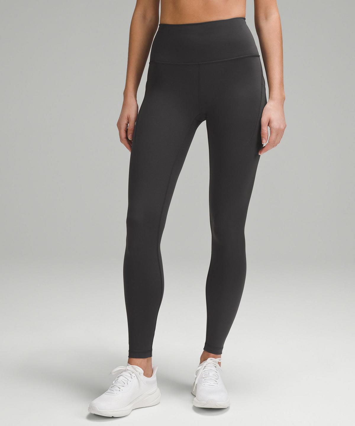 Deep Grey Women Lululemon Wunder Train High-Rise Tight with Pockets 28" Leggings | AU_LuLu84773