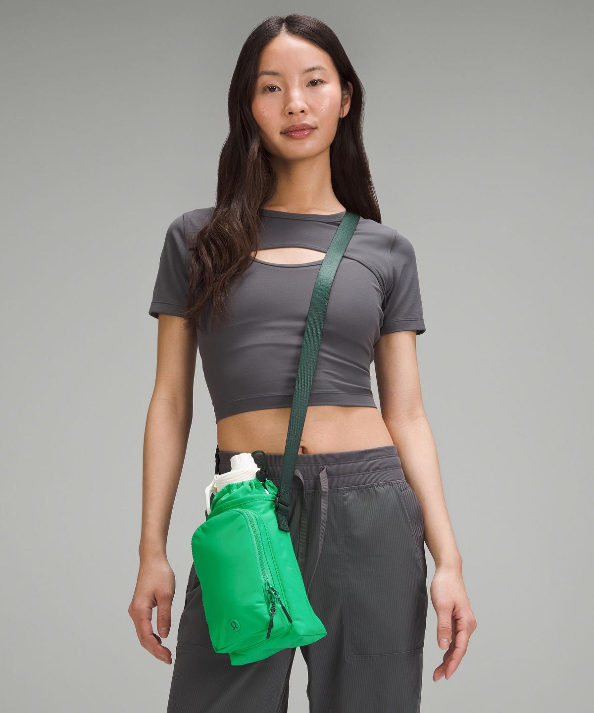 Green Bag Lululemon Water Bottle Crossbody with Front Pocket 2L Crossbody Bags | AU_LuLu87530