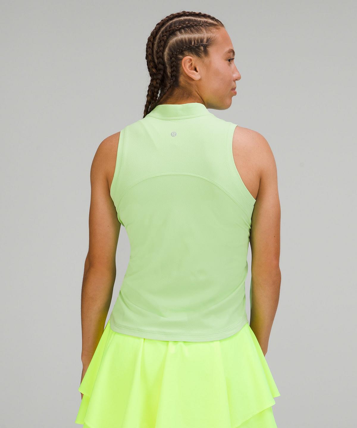 Green Light Women Lululemon Front-Zip Mockneck Tennis Shirts | AU_LuLu96063