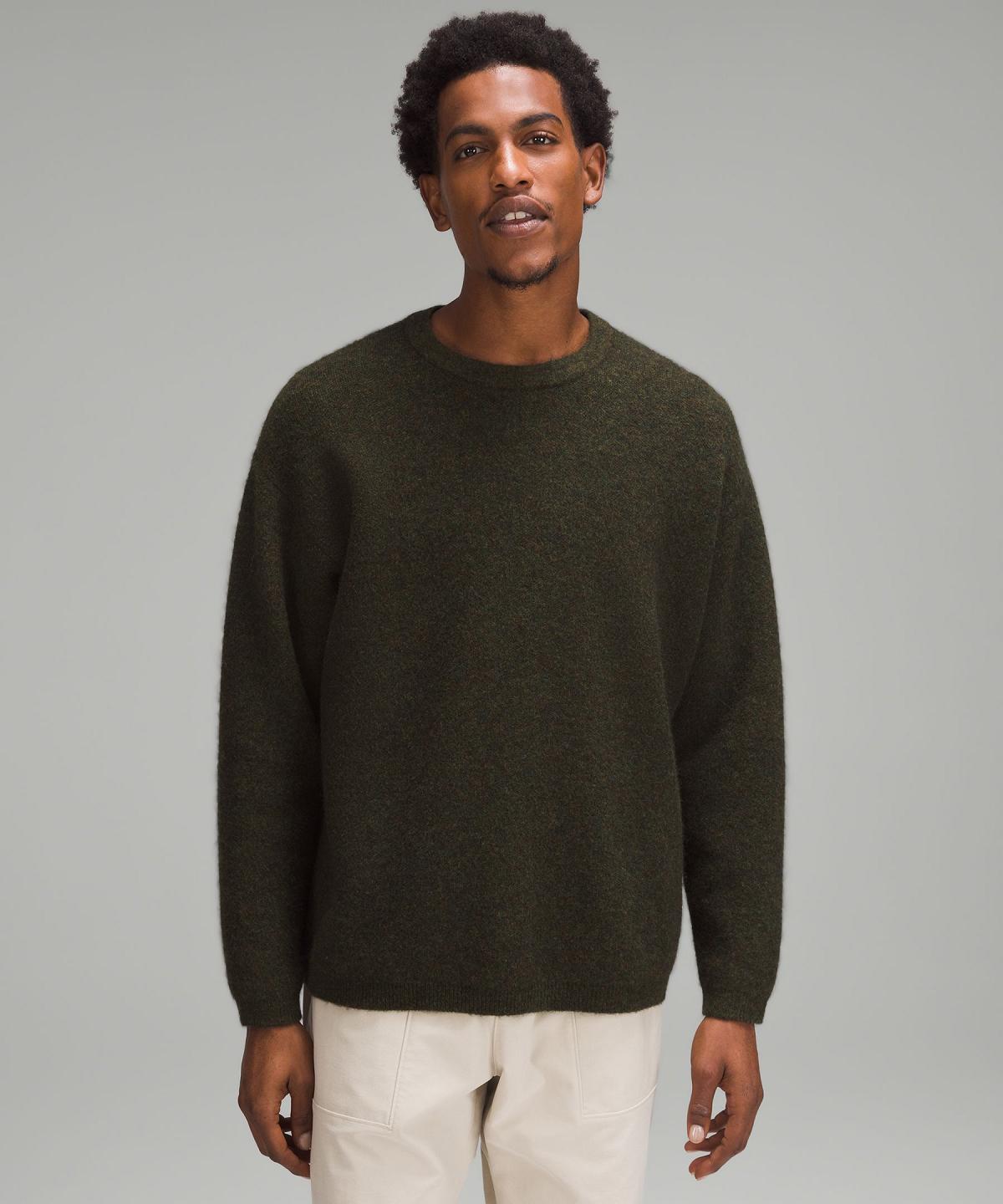 Green Men Lululemon Alpaca Wool-Blend Crewneck Sweaters | AU_LuLu73626