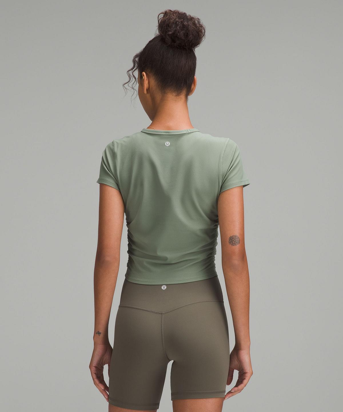 Green Women Lululemon All It Takes Ribbed Nulu T-Shirt Shirts | AU_LuLu60222