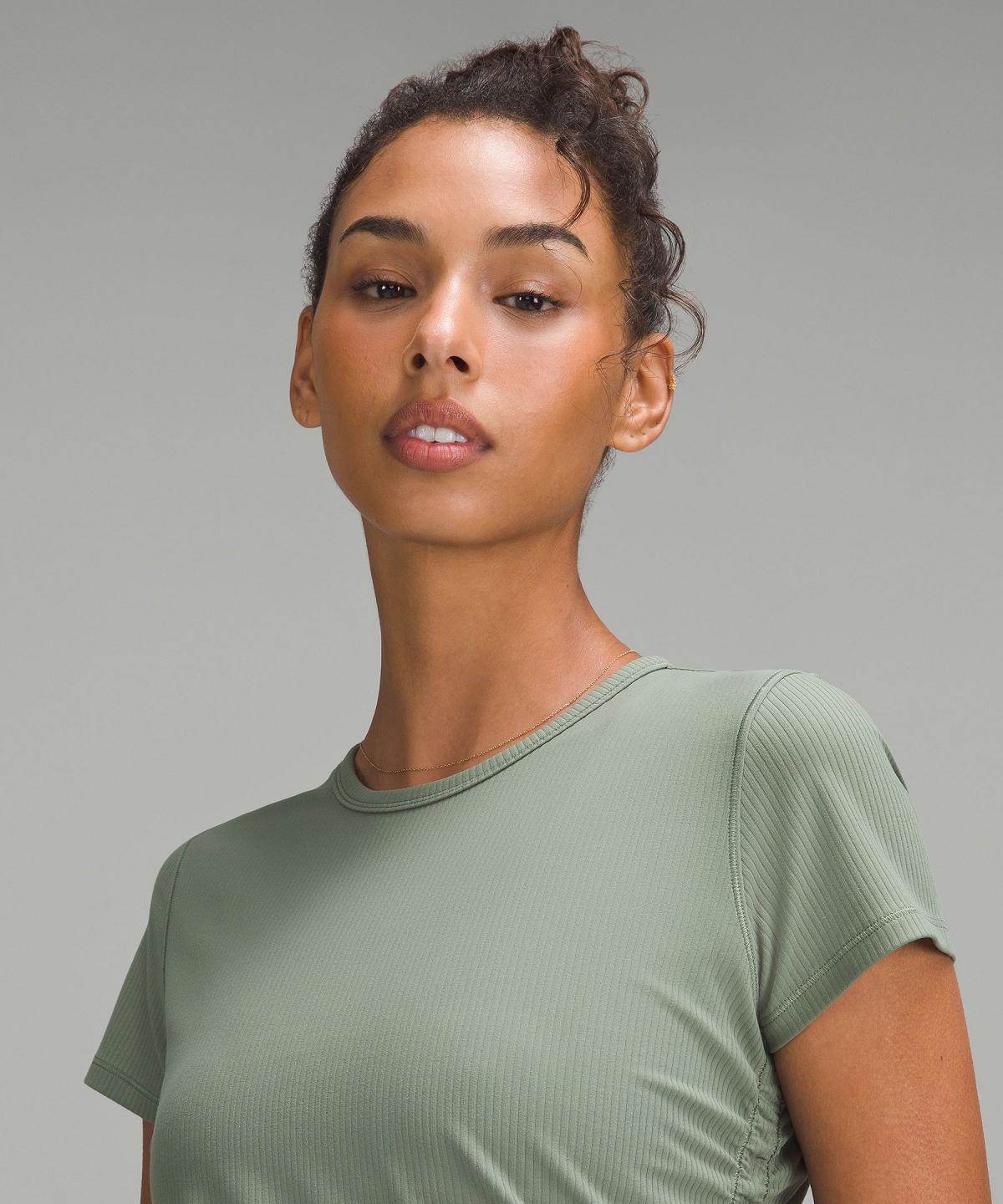 Green Women Lululemon All It Takes Ribbed Nulu T-Shirt Shirts | AU_LuLu60222