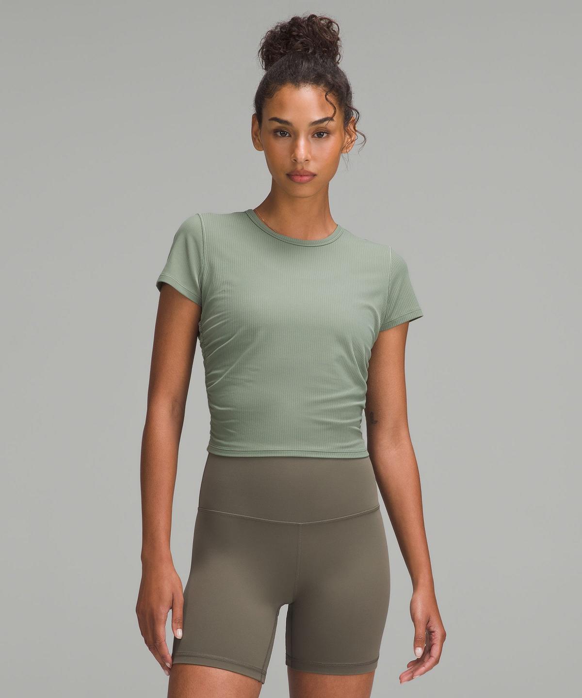 Green Women Lululemon All It Takes Ribbed Nulu T-Shirt Shirts | AU_LuLu60222