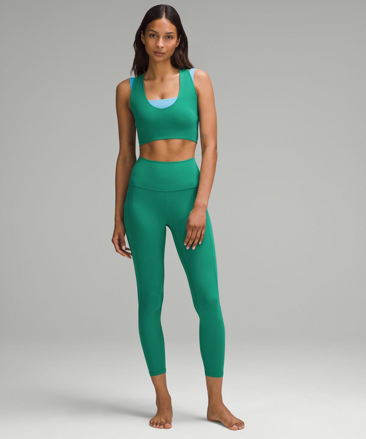 Green Women Lululemon Bend This Scoop and Cross Sports Bra | AU_LuLu86875