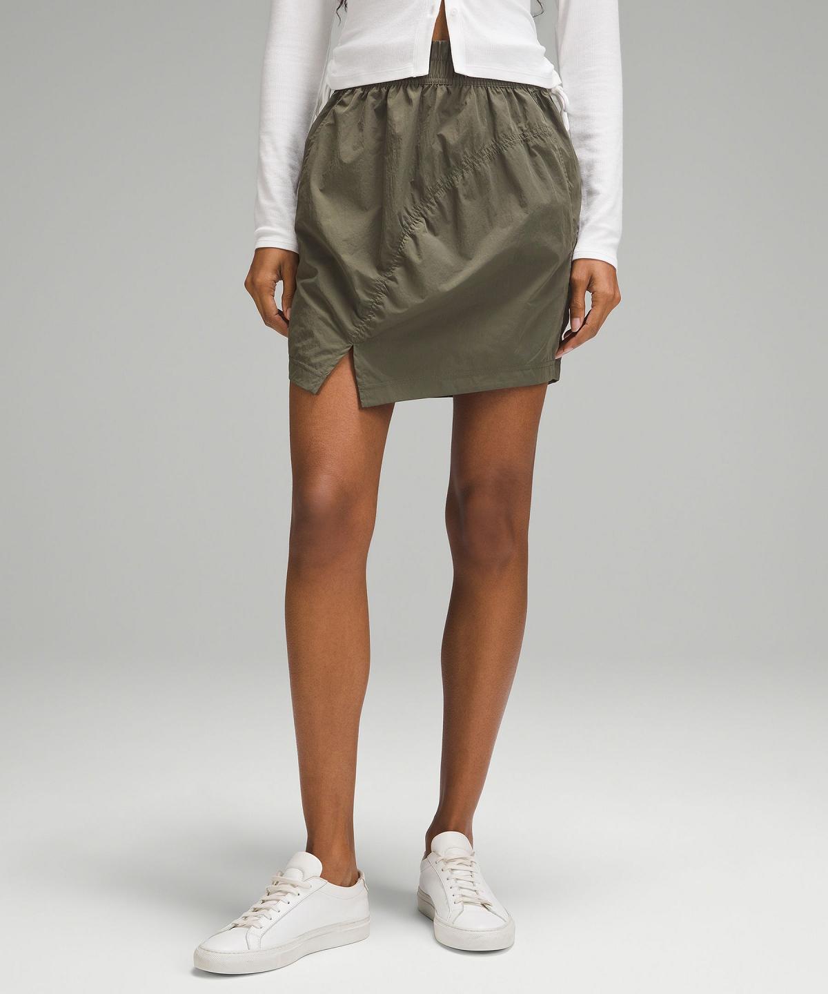 Green Women Lululemon High-Rise Ruched Mini Skirts | AU_LuLu69771