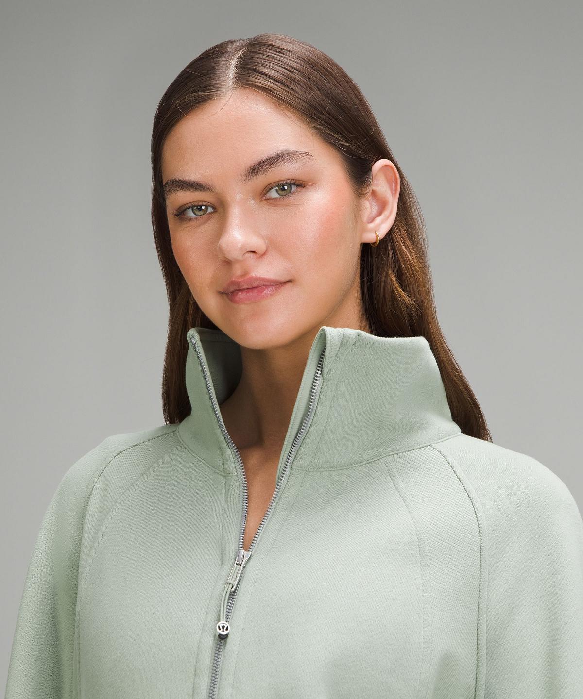 Green Women Lululemon Scuba Oversized Funnel-Neck Full Zip Hoodies & Sweatshirts | AU_LuLu95393