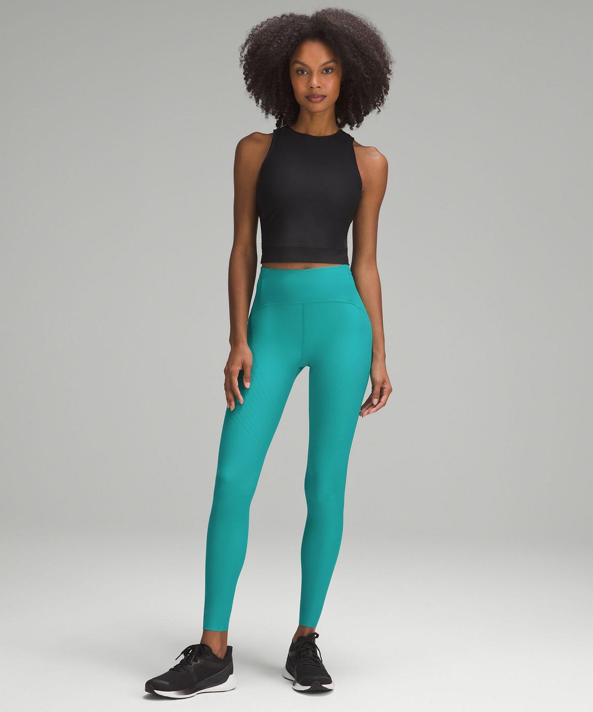 Green Women Lululemon SenseKnit Running High-Rise Tight 28" Leggings | AU_LuLu99645