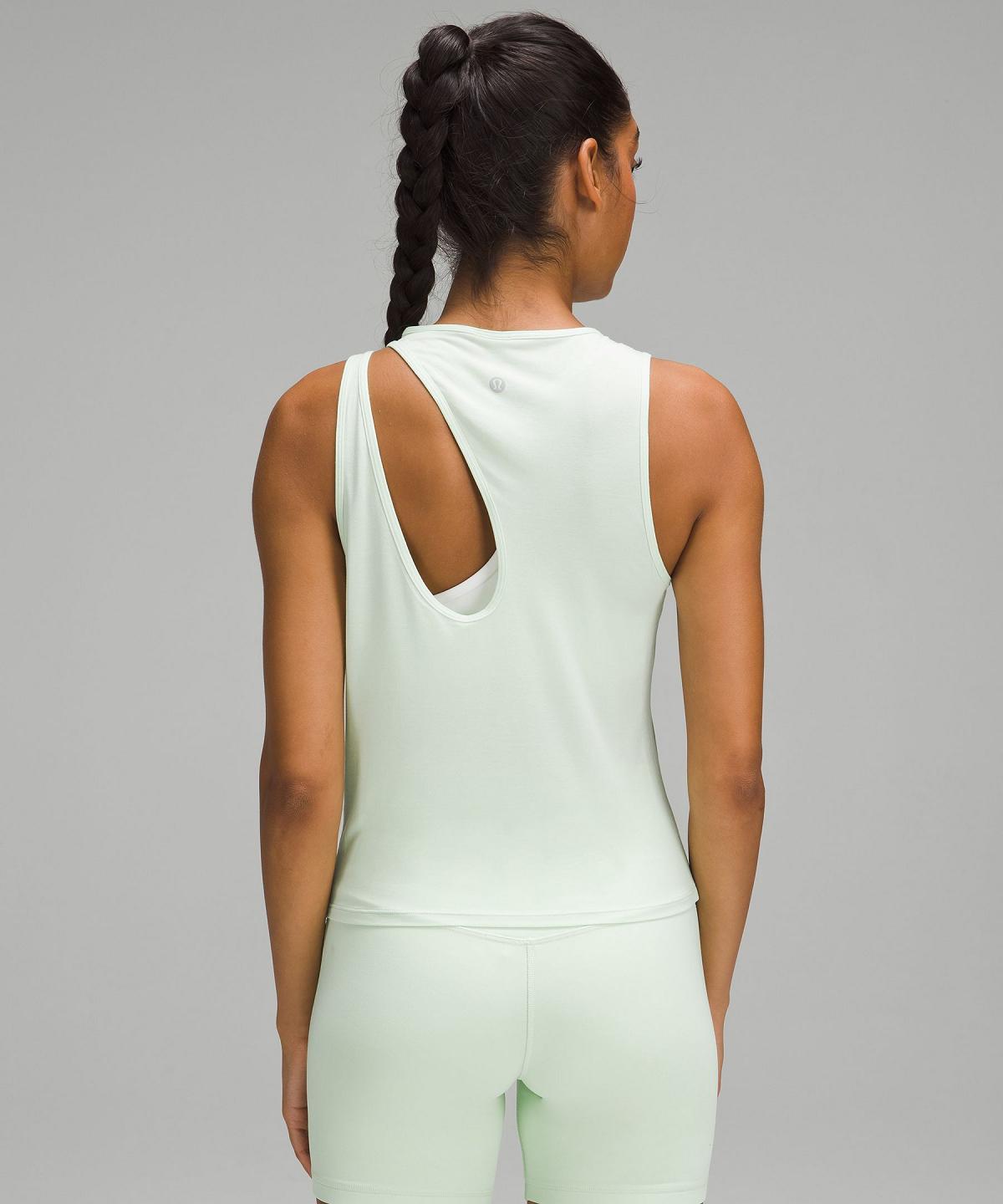 Green Women Lululemon Shoulder Cut-Out Yoga Tank Top | AU_LuLu96038