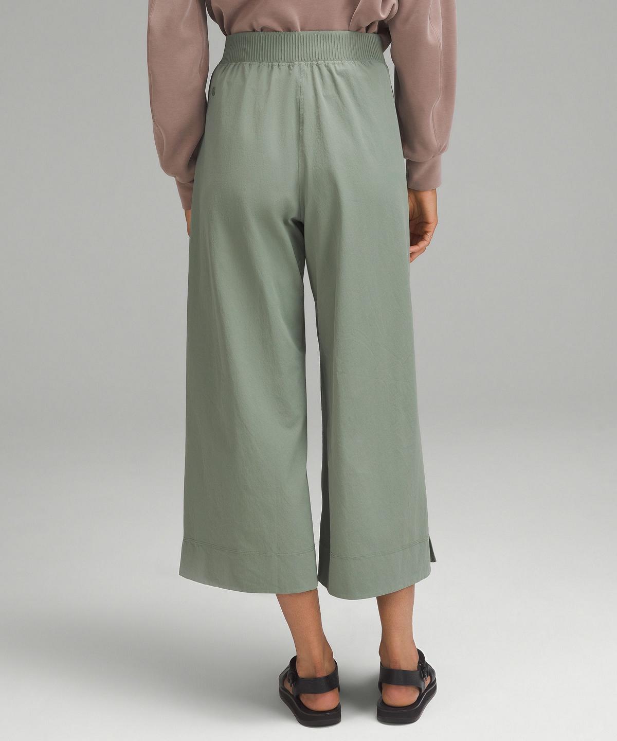 Green Women Lululemon Stretch Woven Wide-Leg High-Rise Cropped Pants | AU_LuLu17319