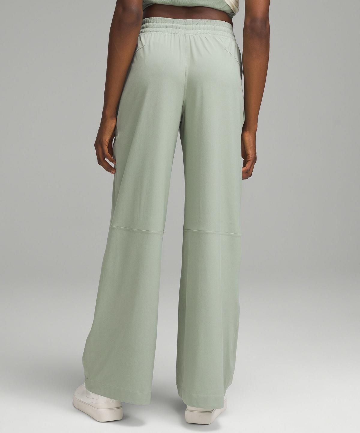 Green Women Lululemon Swift Mid-Rise Wide-Leg Pants | AU_LuLu61947