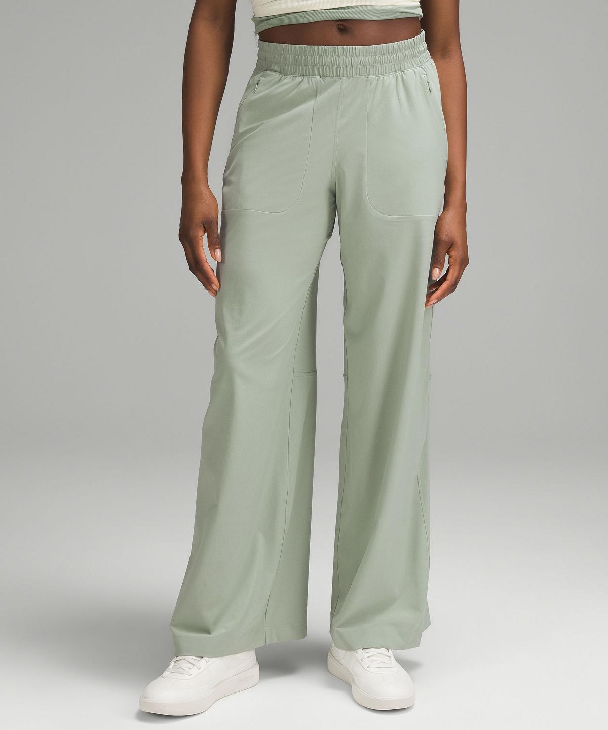 Green Women Lululemon Swift Mid-Rise Wide-Leg Pants | AU_LuLu61947