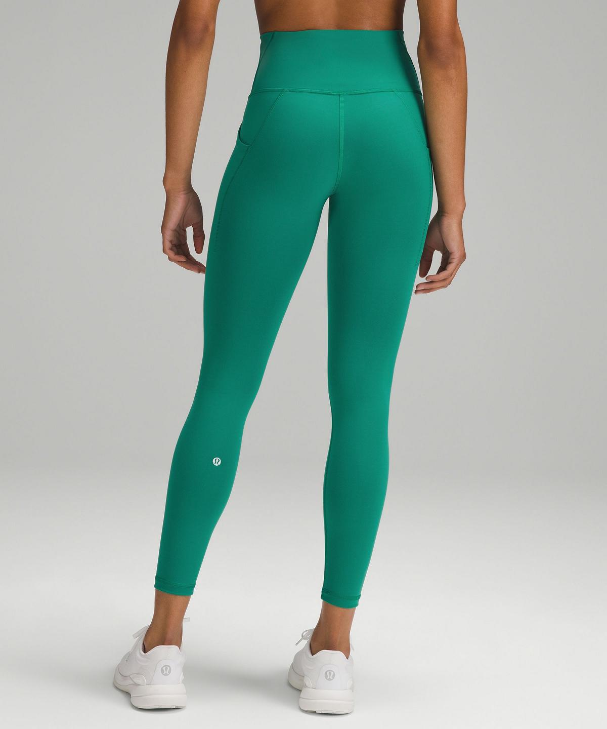 Green Women Lululemon Wunder Train High-Rise Tight with Pockets 25" Leggings | AU_LuLu86044