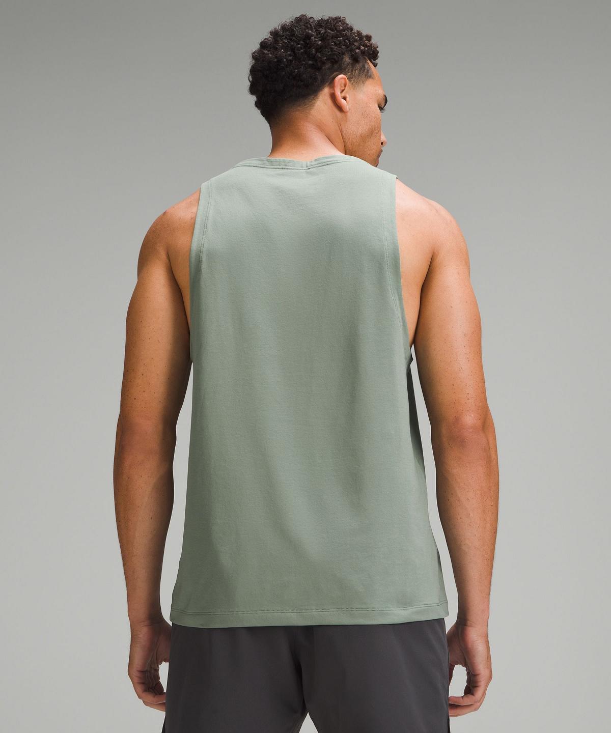 Grey Green Men Lululemon Zeroed In Tank Shirts | AU_LuLu99840