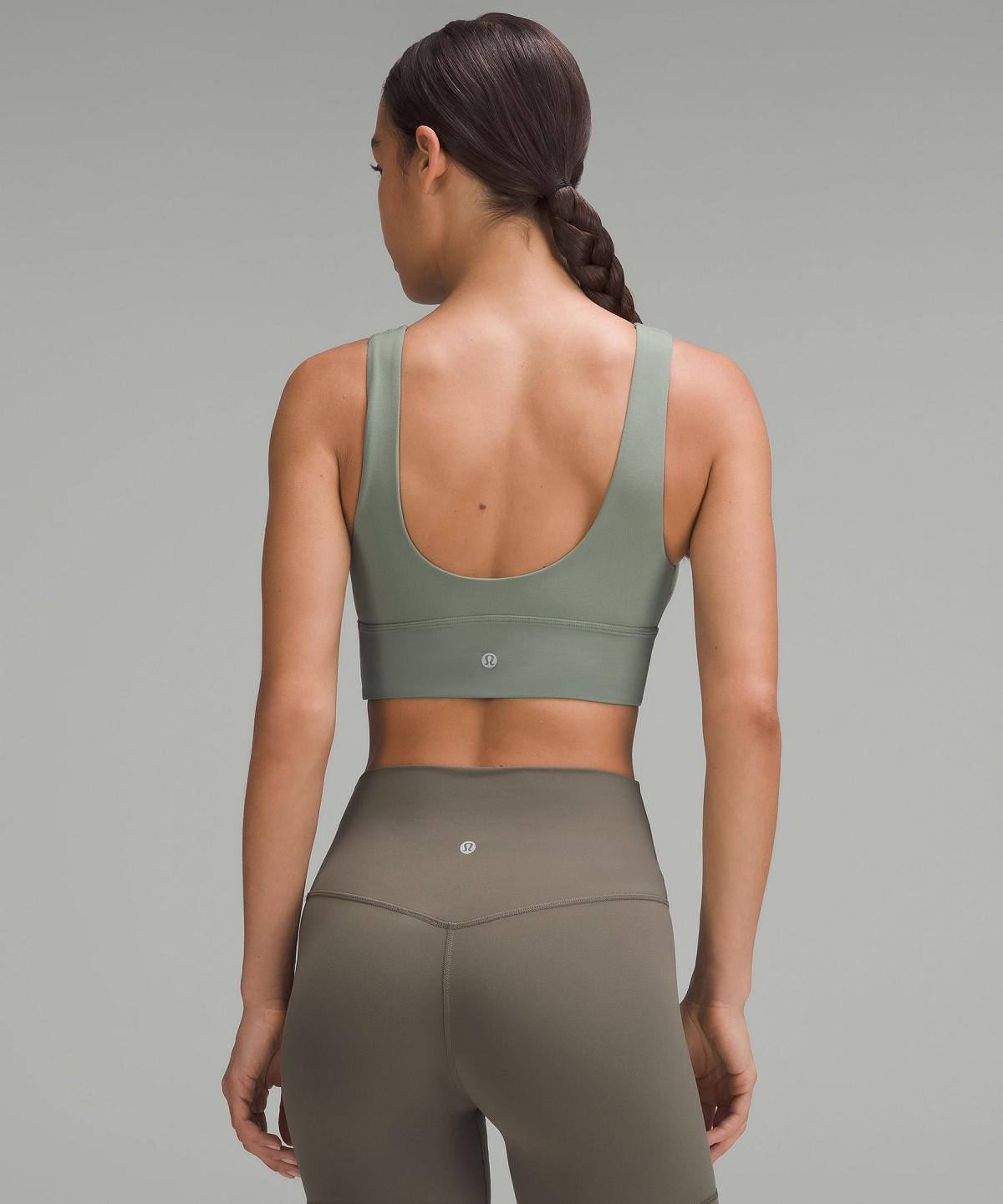 Grey Green Women Lululemon Align™ V-Neck Sports Bra | AU_LuLu21414