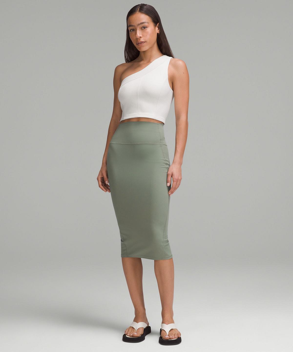 Grey Green Women Lululemon Nulu Slim-Fit High-Rise Skirts | AU_LuLu75392