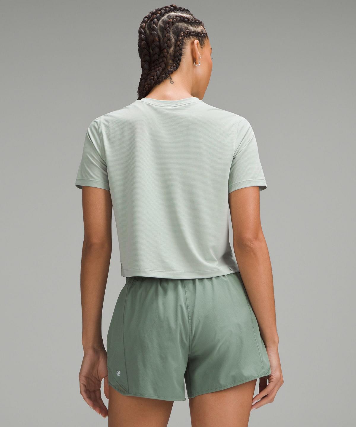 Grey Green Women Lululemon Ultralight Waist-Length T Shirts | AU_LuLu67333