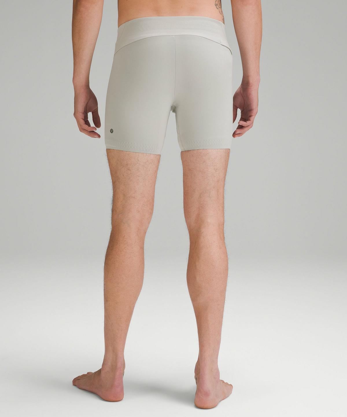 Grey Men Lululemon Everlux Yoga 6" Shorts | AU_LuLu84250