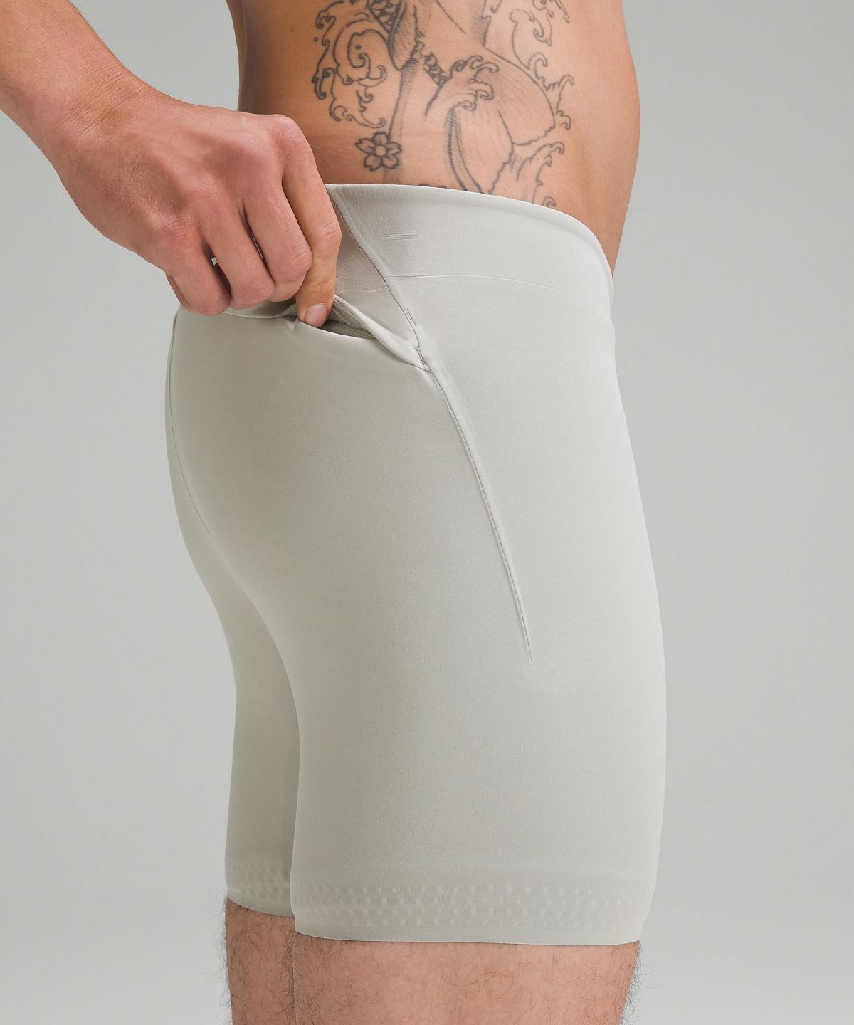 Grey Men Lululemon Everlux Yoga 6" Shorts | AU_LuLu84250