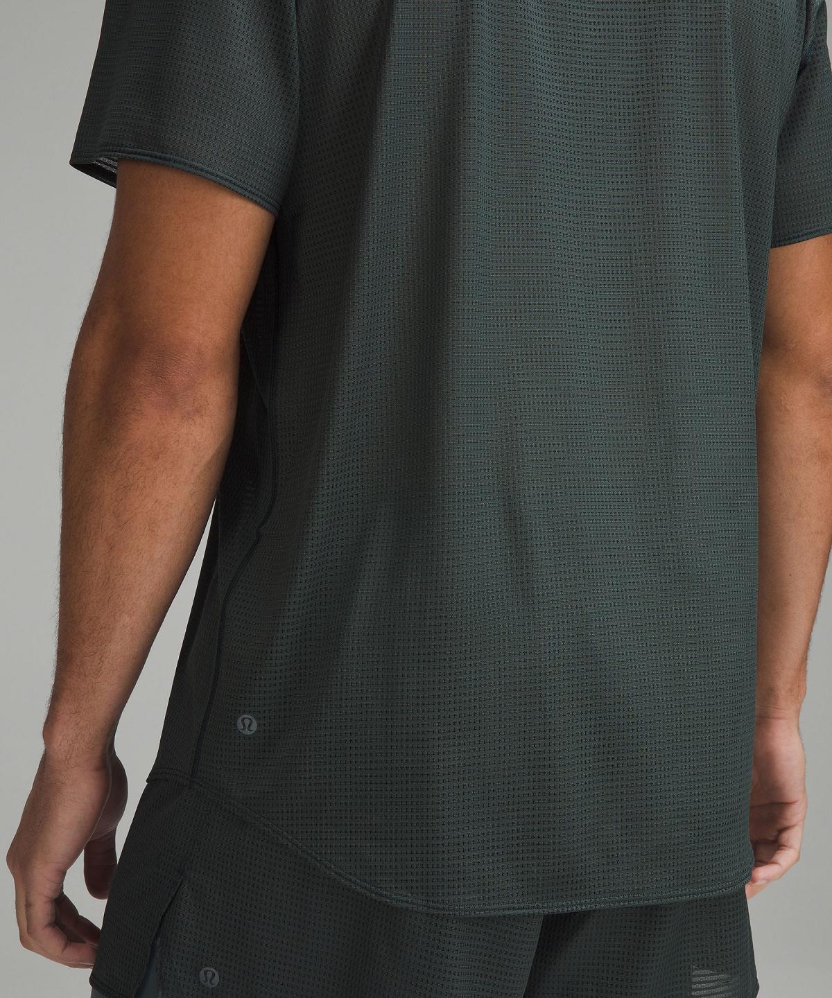 Grey Men Lululemon Grid Mesh Short-Sleeve T Shirts | AU_LuLu55957