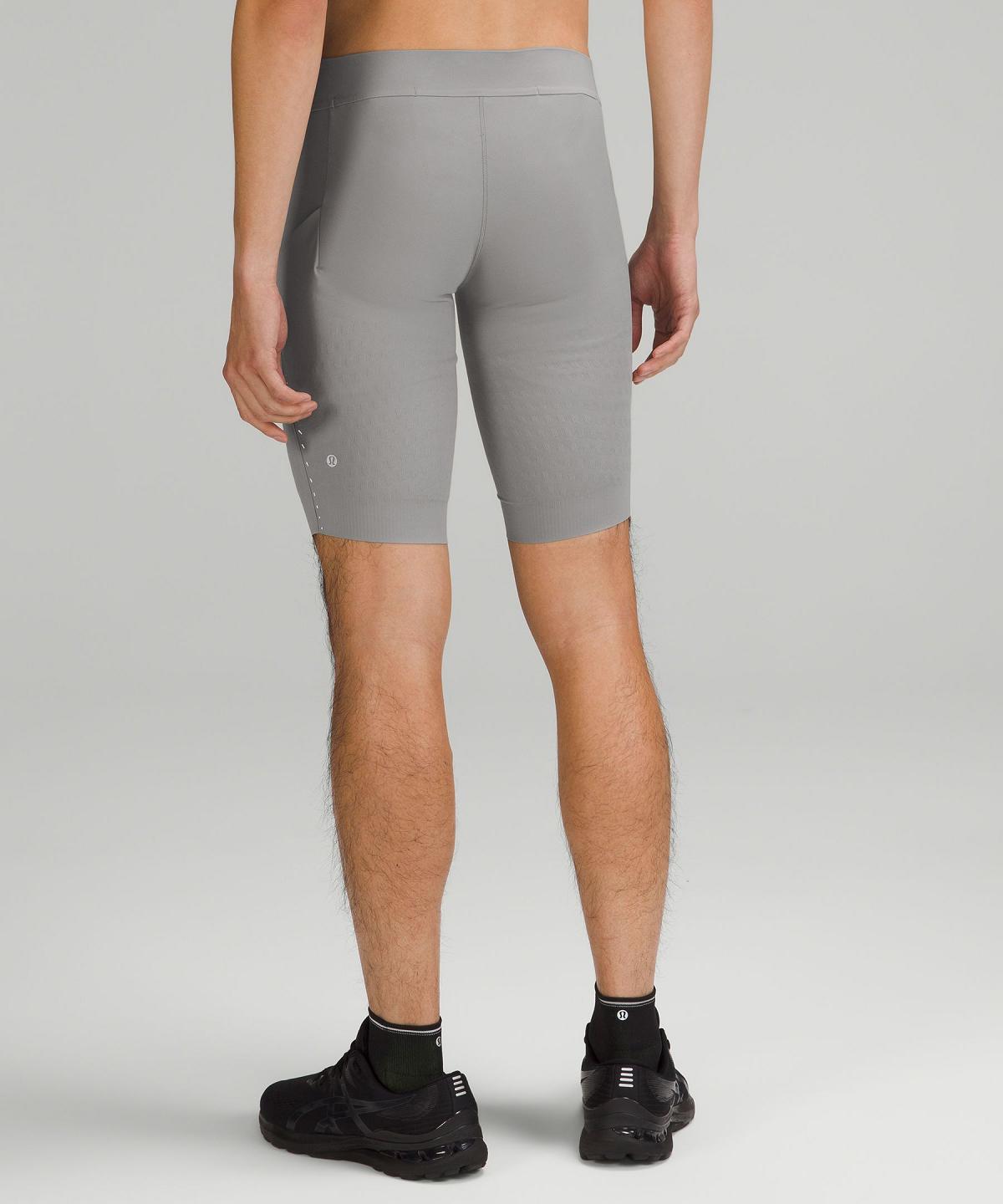 Grey Men Lululemon SenseKnit Running 10" Shorts | AU_LuLu75969