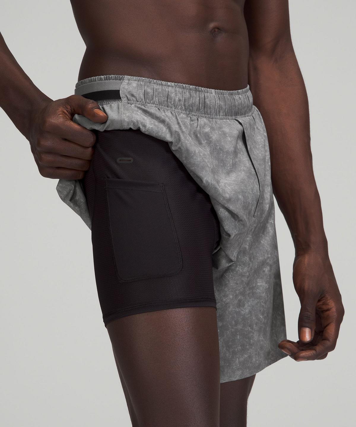 Grey Men Lululemon Surge Lined 6" Shorts | AU_LuLu43722